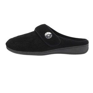 Vionic Sadie Slipper Black Terry Cloth Size 10